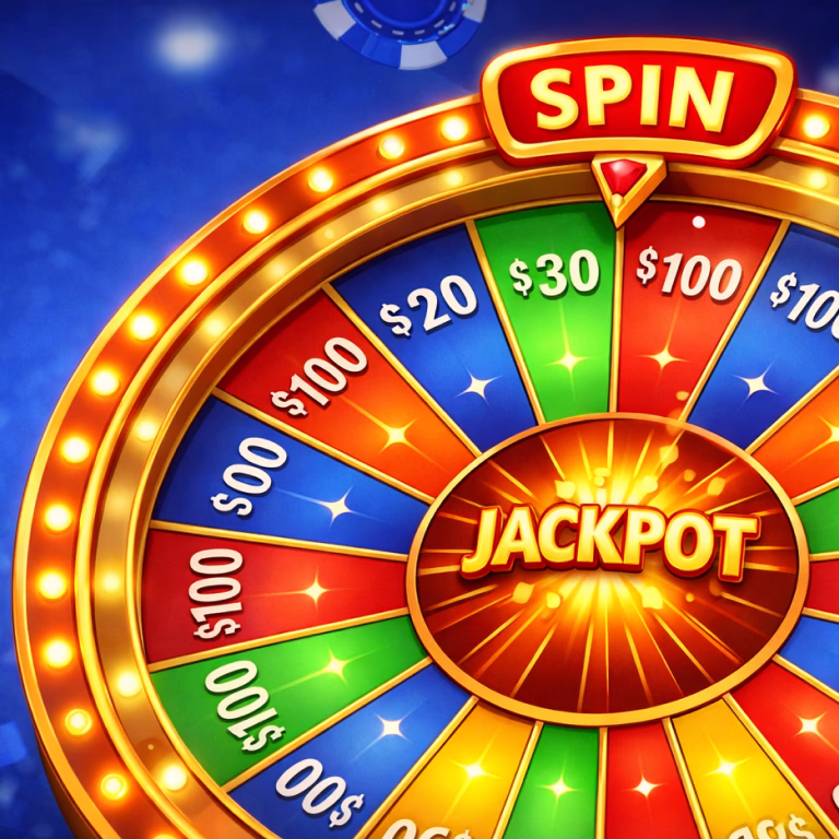Rueda de premios con jackpot y recompensas en Deuces Casino Argentina